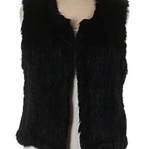 525 America Black Faux Fur Vest